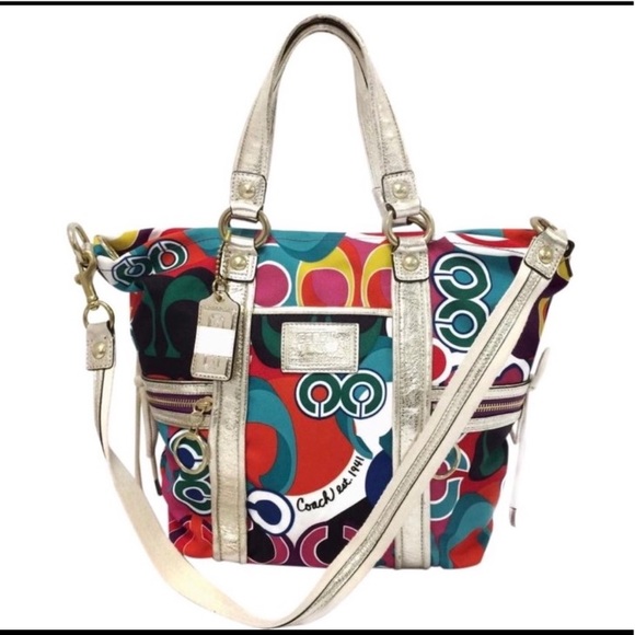 Coach 13830 Poppy Pop C Canvas Bag & wallet - Picture 2 of 6